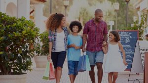 Family shopping together