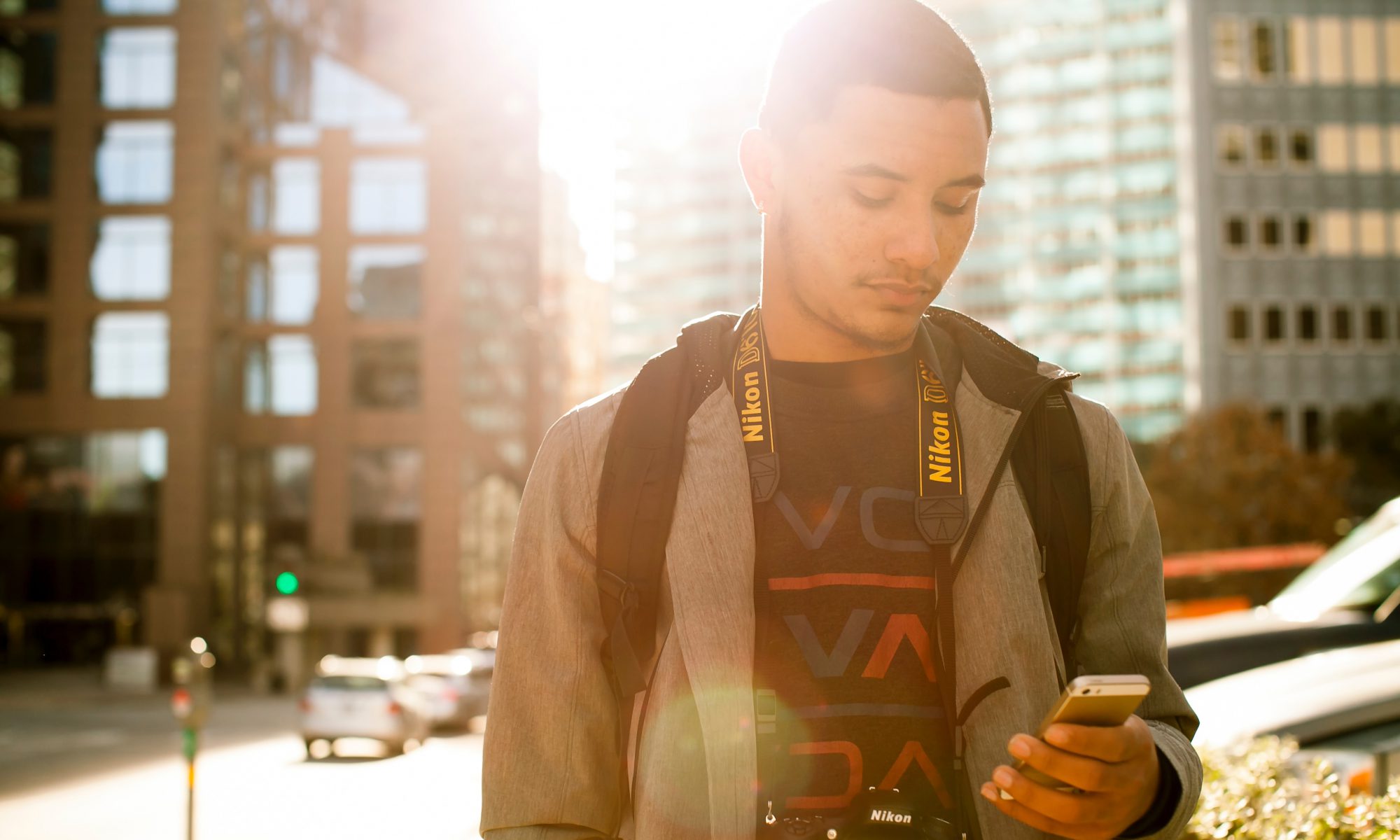 man using phone