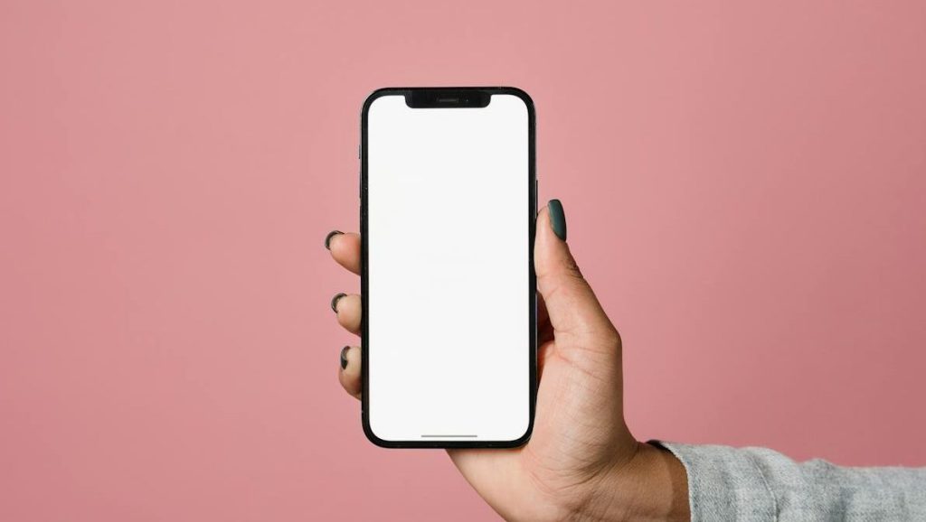 A person holding a smartphone.